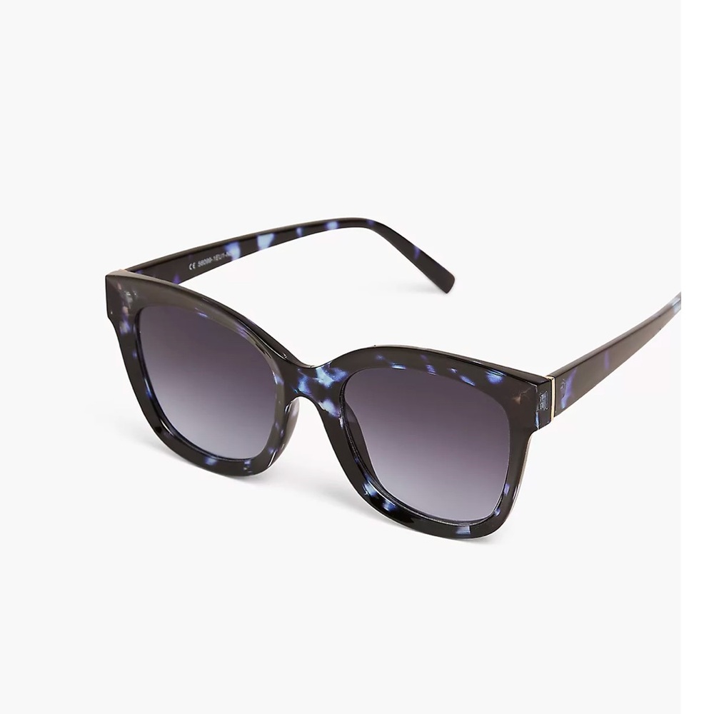 Lane Bryant Blue Tortoiseshell Print Cateye Sunglasses NWT